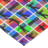 Farbenfrohe Zombies Muster Tischdecke (Schrägansicht)