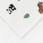 Farbenfrohe Zoo Animal Fun Fleecedecke (Ecke)