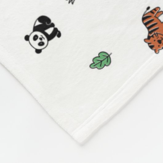 Farbenfrohe Zoo Animal Fun Fleecedecke (Ecke)