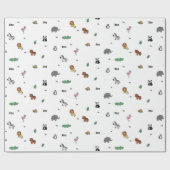 Farbenfrohe Zoo Animal Fun Geschenkpapier (Flach)