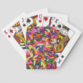 Farbenfrohe Zucker-Sprinkles Spielkarten (Rückseite)