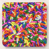 Farbenfrohe Zucker Streusel Getränkeuntersetzer (Vorderseite)
