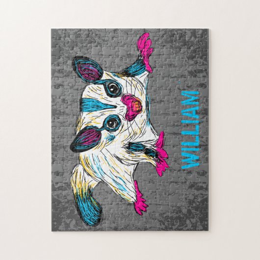 Farbenfrohe Zuckergrüse Moderne Kunst Personalisie Puzzle (Vertikal)