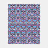 Farbenfrohe Zuckerkatze Muster Fleecedecke (Vorderseite)