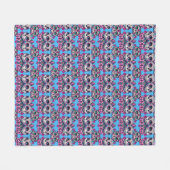 Farbenfrohe Zuckerkatze Muster Fleecedecke (Vorderseite (Horizontal))