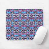 Farbenfrohe Zuckerkatze Muster Mousepad (Mit Mouse)