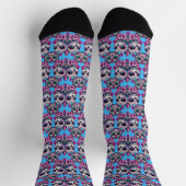 Farbenfrohe Zuckerkatze Muster Socken (Oben)