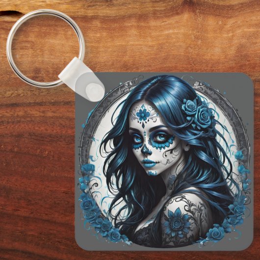 Farbenfrohe Zuckerkleidung Nr. 9 Glossy Poster Schlüsselanhänger (Vorderseite)