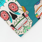 Farbenfrohe Zuckerkull-Muster Fleecedecke (Ecke)