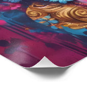 Farbenfrohe Zuckerkultur kein cv Glossy Poster (Ecke)