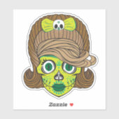 Farbenfrohe Zuckerkultur Kunst, Dichtung und Musik Aufkleber (Blatt)