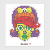 Farbenfrohe Zuckerkultur Kunst, Dichtung und Musik Aufkleber (Blatt)