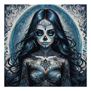 Farbenfrohe Zuckerkultur no 1b Glossy Poster