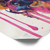 Farbenfrohe Zuckerkultur no c5 Glossy Poster (Ecke)