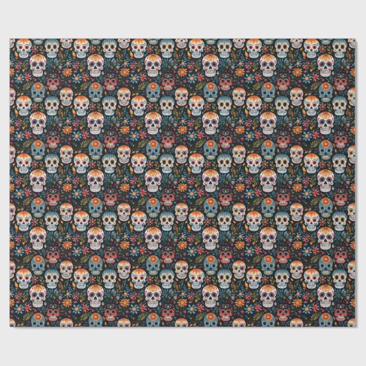 Farbenfrohe Zuckerkulturen Geschenkpapier (Flach)