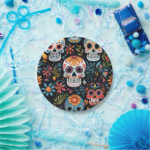 Farbenfrohe Zuckerkulturen Pappteller (Party)