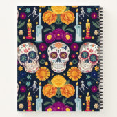 Farbenfrohe Zuckerschädel - Tag der Toten Notizblock (Rückseite)