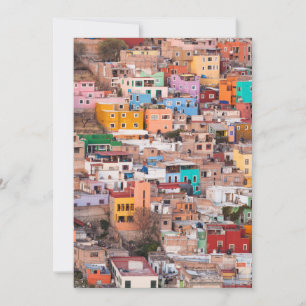 Farbenfrohe Zuhause auf dem Hügel Dankeskarte