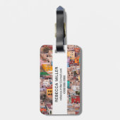 Farbenfrohe Zuhause auf dem Hügel Gepäckanhänger (Rückseite vertikal)