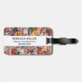 Farbenfrohe Zuhause auf dem Hügel Gepäckanhänger (Rückseite horizontal)