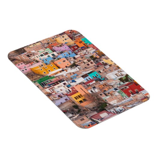 Farbenfrohe Zuhause auf dem Hügel Magnet (Rechte Seite)