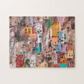 Farbenfrohe Zuhause auf dem Hügel Puzzle (Horizontal)