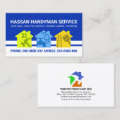 Farbenfrohe Zuhause repariert Handyman-Tools Visitenkarte (Vorne/Hinten)