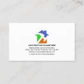 Farbenfrohe Zuhause repariert Handyman-Tools Visitenkarte (Rückseite)