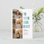 Farbenfrohe Zukunft sieht gut aus Einladung (Stehend Vorderseite)