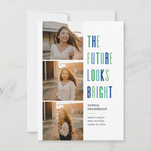 Farbenfrohe Zukunft sieht gut aus Einladung (Vorderseite)