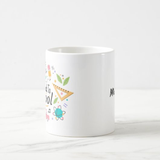 Farbenfrohe Zurück zur Tasse des Lehrers (Mittel)