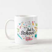 Farbenfrohe Zurück zur Tasse des Lehrers (Links)