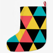 Farbenfrohe, zurückhaltende, fröhliche geometrisch großer weihnachtsstrumpf (Rückseite)