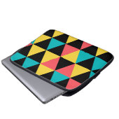 Farbenfrohe, zurückhaltende, fröhliche geometrisch laptopschutzhülle (Vorne Knopf)