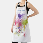 Farbenfrohe Zusammenstöße zwischen dem Lehrer für Schürze (InSitu)