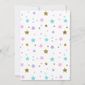 Farbenfrohe zwischen 1 und 1 Party Einladung (Rückseite)