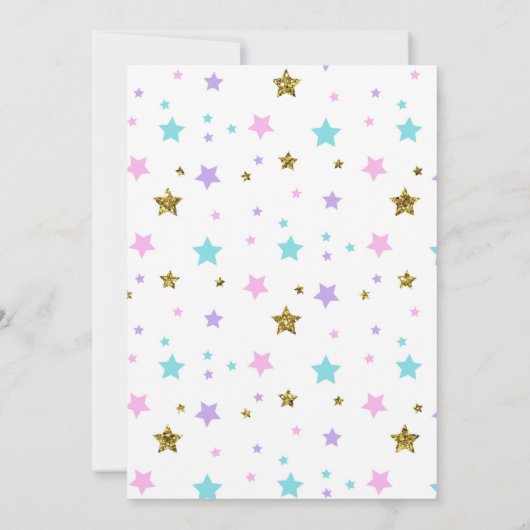 Farbenfrohe zwischen 1 und 1 Party Einladung (Rückseite)