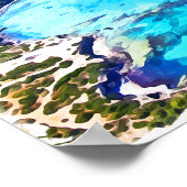 Farbenfrohe zyprische Küstenlandschaft Poster (Ecke)