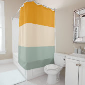 Farbenfroher 70er Streifen Duschvorhang (Beispiel)