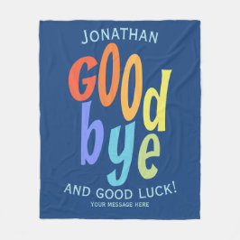 Farbenfroher Abschied und Viel Glück Farewell Fleecedecke