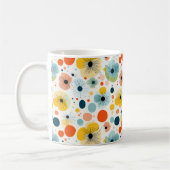 Farbenfroher abstrakter Blumenmuster-Becher Kaffeetasse (Links)
