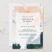 Farbenfroher Abstrakter Brunch und Brauchdusche Einladung (Vorderseite)