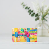 Farbenfroher Abstrakter Designer Moderne Visitenkarte (Stehend Vorderseite)