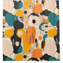 Farbenfroher Abstrakter Duschvorhang