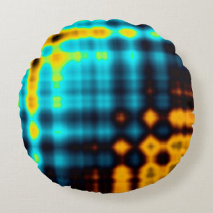 Farbenfroher abstrakter geometrischer Hintergrund Rundes Kissen