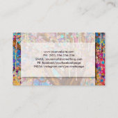 Farbenfroher Abstrakter Glücksbaum Visitenkarte (Rückseite)