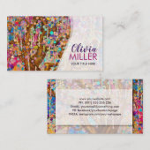 Farbenfroher Abstrakter Glücksbaum Visitenkarte (Vorne/Hinten)