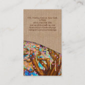 Farbenfroher Abstrakter Glücksbaum Visitenkarte (Rückseite)