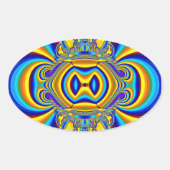 Farbenfroher abstrakter Hintergrund-14334 Ovaler Aufkleber (Vorderseite)