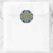Farbenfroher abstrakter Hintergrund-14334 Runder Aufkleber (Tasche)